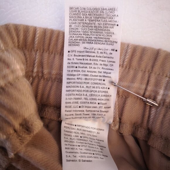 2/$30.00 - Old Navy Petite Ladies Tan & Beige Tie & Elastic Waist Lounge Pants - Picture 8 of 11